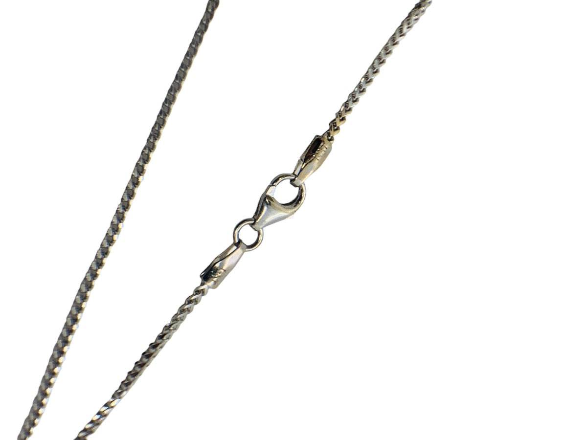 14K White Gold Necklace Chanel Charm 6.4Grams 10"Lenght
