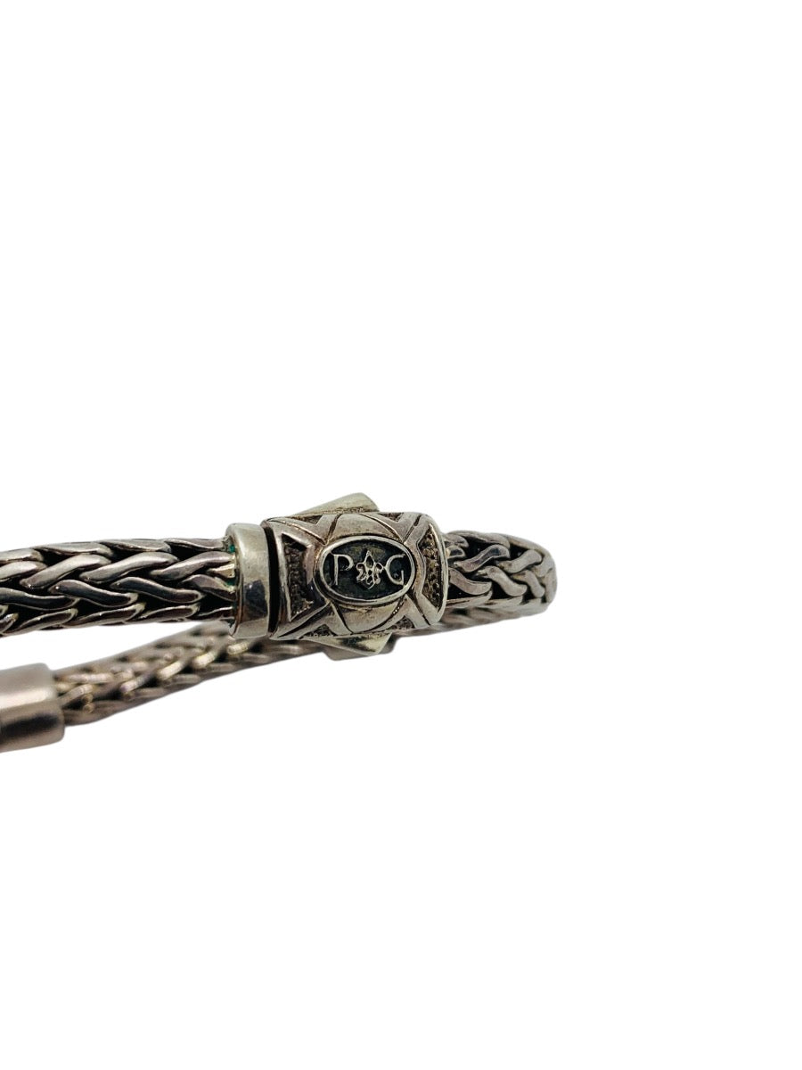 Phillip Gavriel Woven Sapphire Sterling Silver Bracelet 7.5"