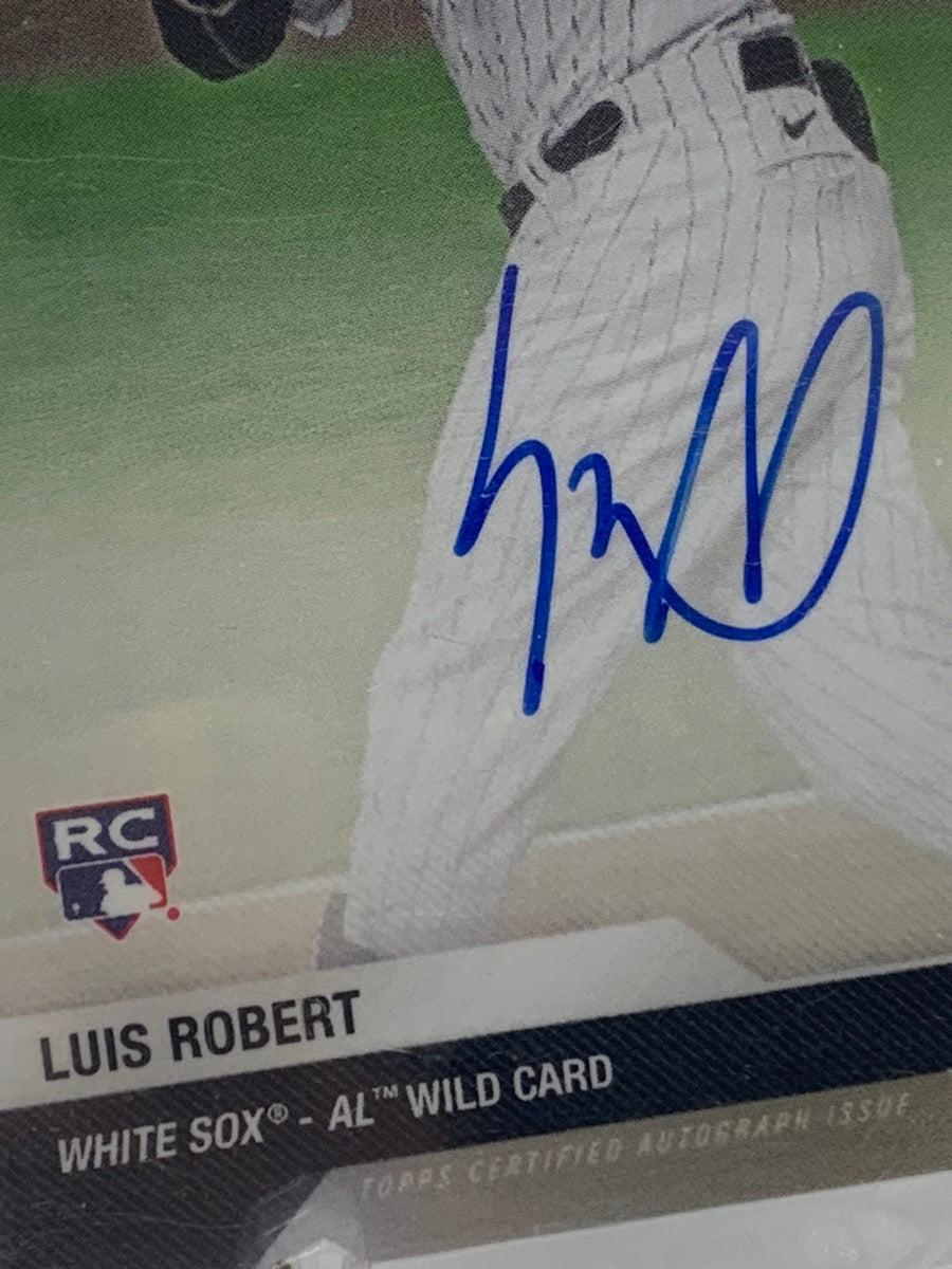 2020 Topps Now Postseason Luis Robert White Sox Wild Card Auto PS-20A