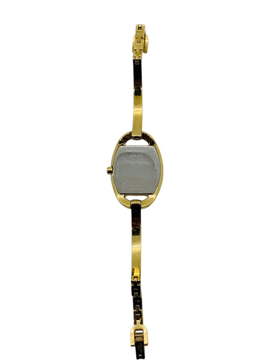 Movado Miri Ladies Diamond Gold Tone Quartz Watch Mother Of Pearl