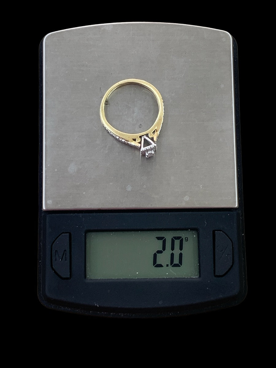 14K Yellow Gold Diamond Twist Ring - 0.43tcw - Size 5 - 2.0g