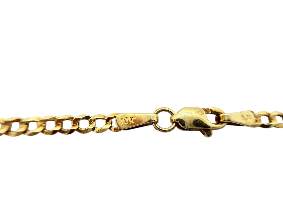 10K Yellow Gold Flat Curb Chain - 2.5mm Width - 26" in. Length - 4.7g