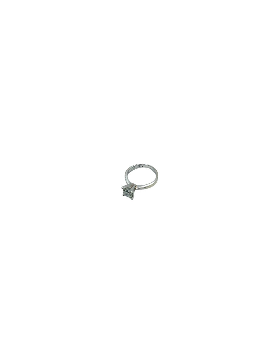 14K White Gold Solitaire Ring | Princess Diamond | 0.98 CTW | I-J | I1