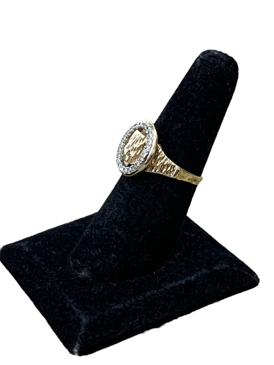 10K Yellow Gold/Diamond Nugget-Styled Ring - .22tcw - Size US 7 - 5.6g