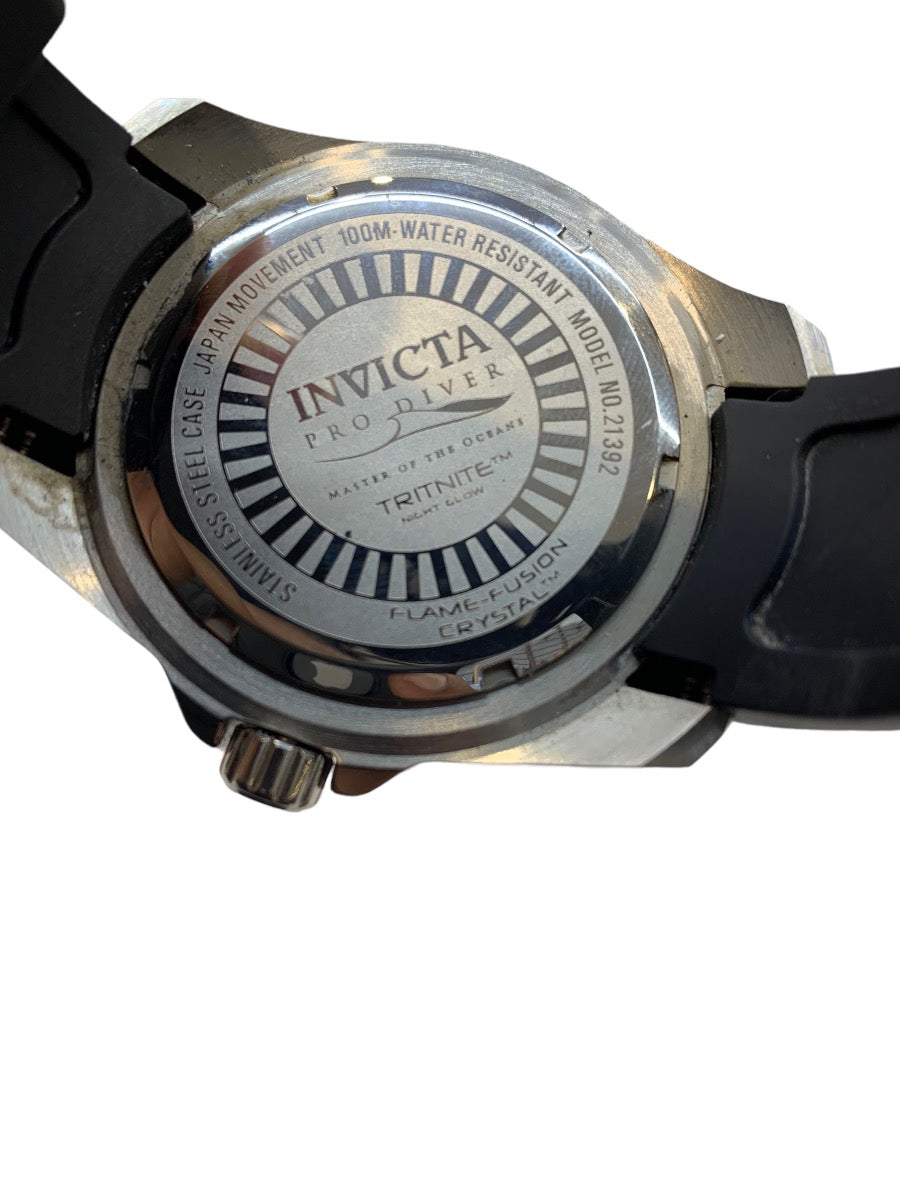 (READ) Invicta Pro Diver 21392 Men's Black Orange Analog Date Silicone Watch