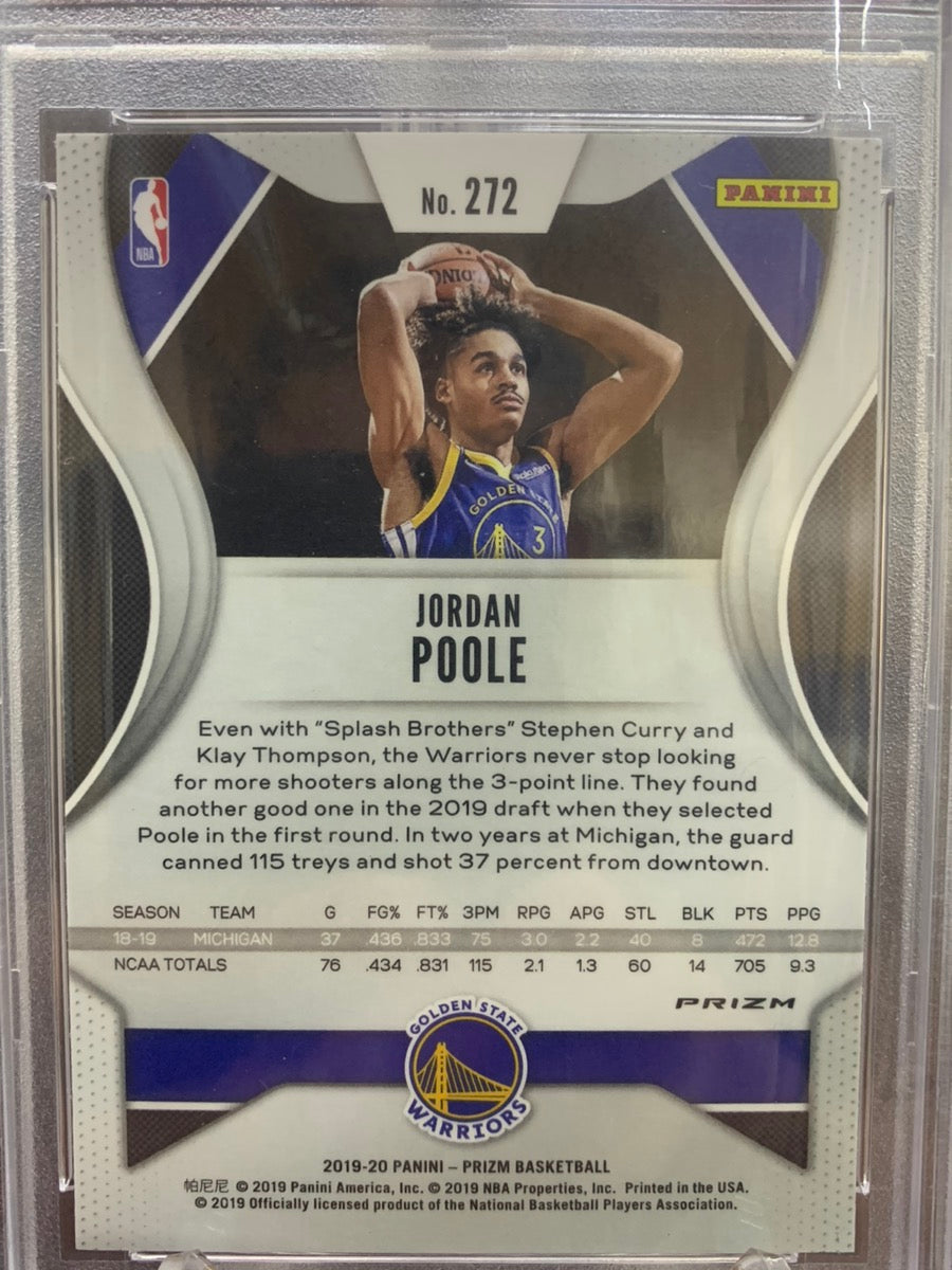 2019 Panini Prizm Jordan Poole Green Poole Green Prizm #272 GEM MT 10