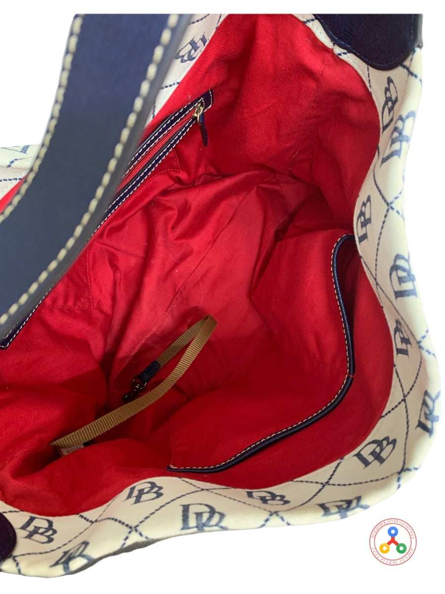 Dooney & Bourke Checkered Medium Lady's Bag "DB" Quilted 12"x 12"x 5"