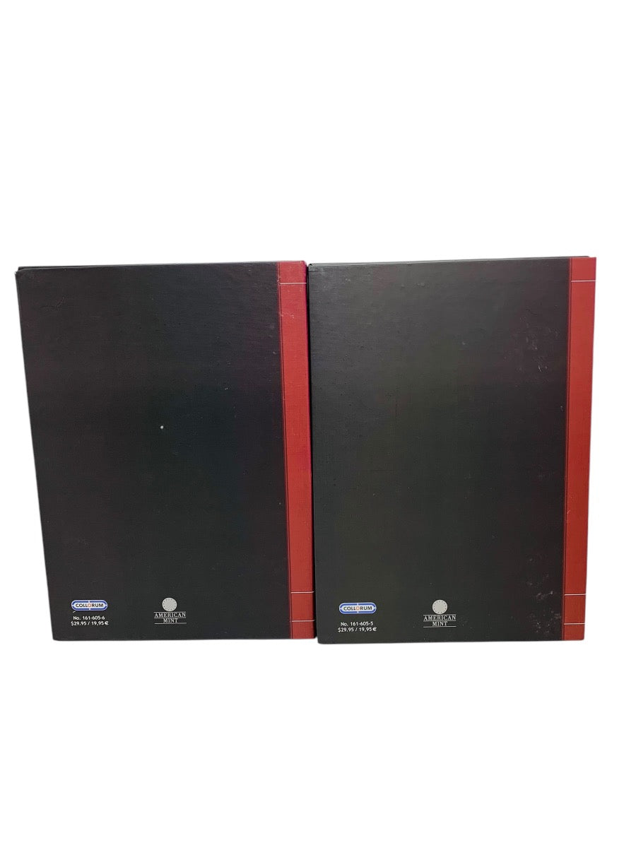 The Life of John F. Kennedy "Through His Own Words" Volume 1 & 2 Coin Book 12 Coins