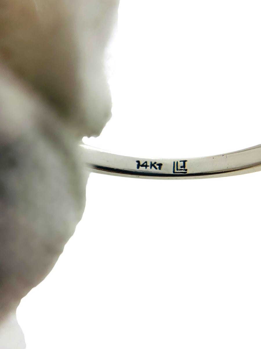 14K White Gold Lady's Ring 13 Dias | 0.13 CTW | 1.8 Grams | Size 6.5