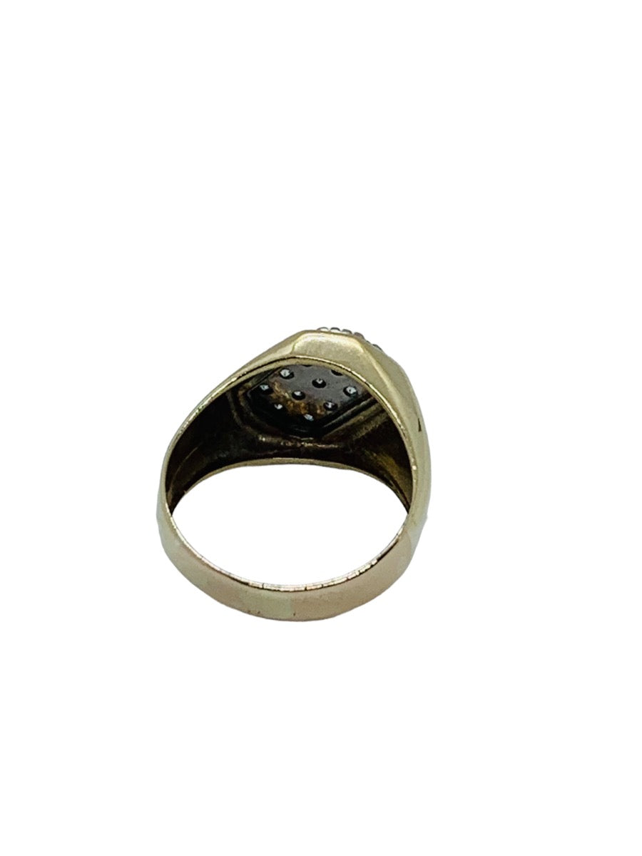 14K Yellow Gold Gentleman's Diamond Ring 5.7 Grams |.39 CTW | Size 9