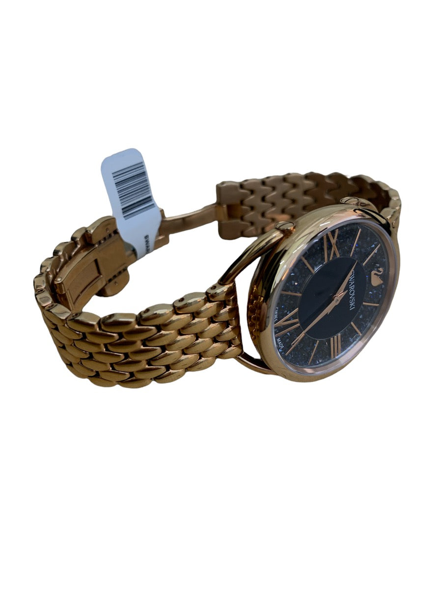 Swarovski Women's Crystalline Glam Quartz Watch - Rose Gold / Black - 35mm