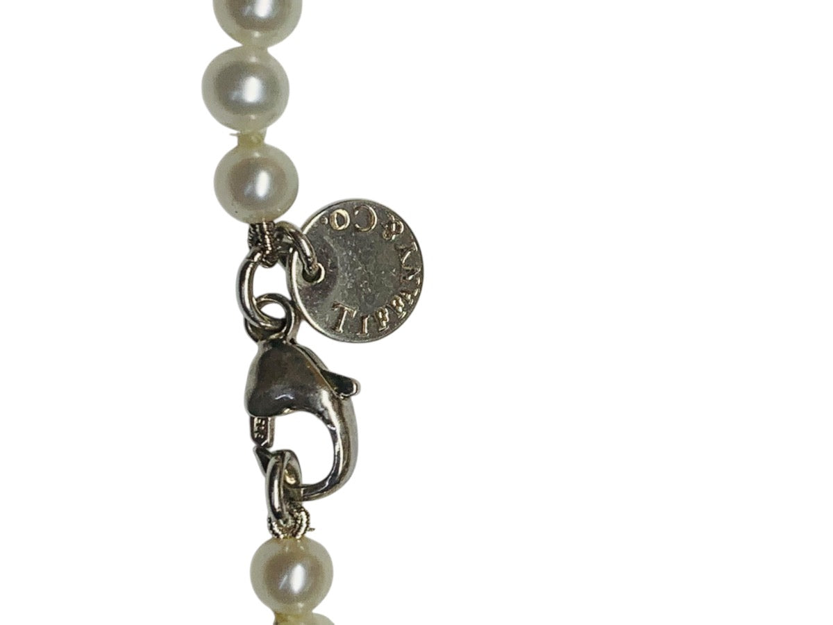 Tiffany & Co. Ziegfeld 4.5mm Pearl Bracelet Sterling Silver 7”