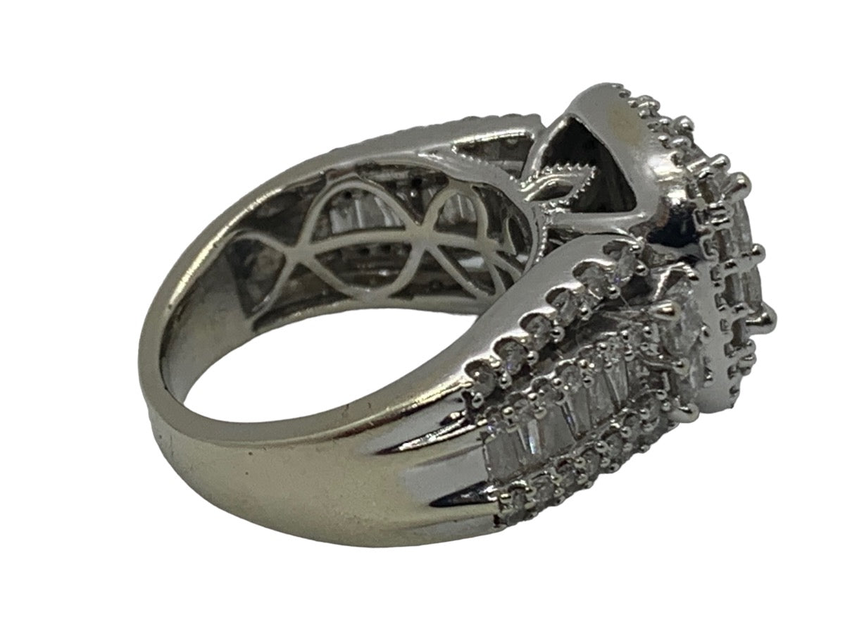 14K White Gold Lady's Diamond Engagement Ring 1.28 CTW Size 8.5 Grams