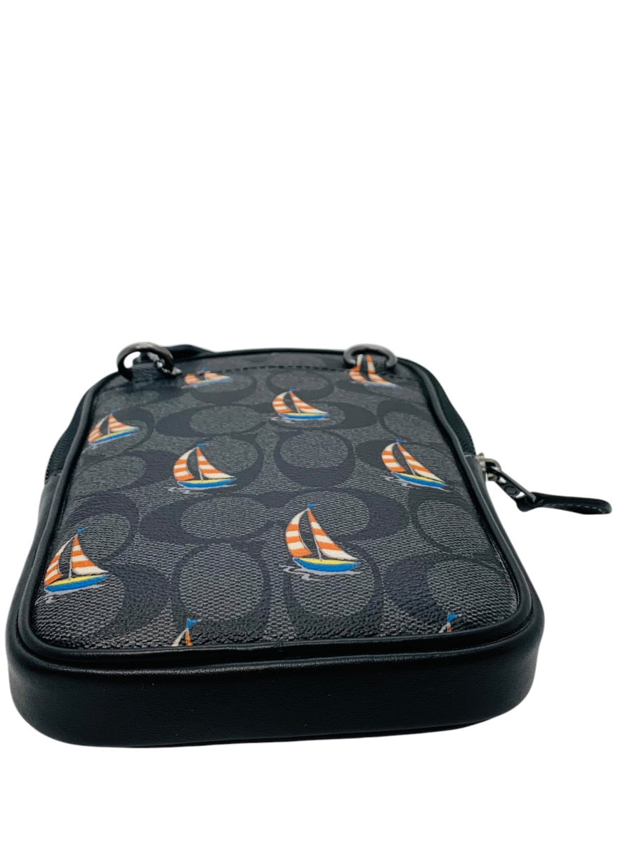 Coach Aden Crossbody Bag In Signature Canvas W/ Sailboat Print
