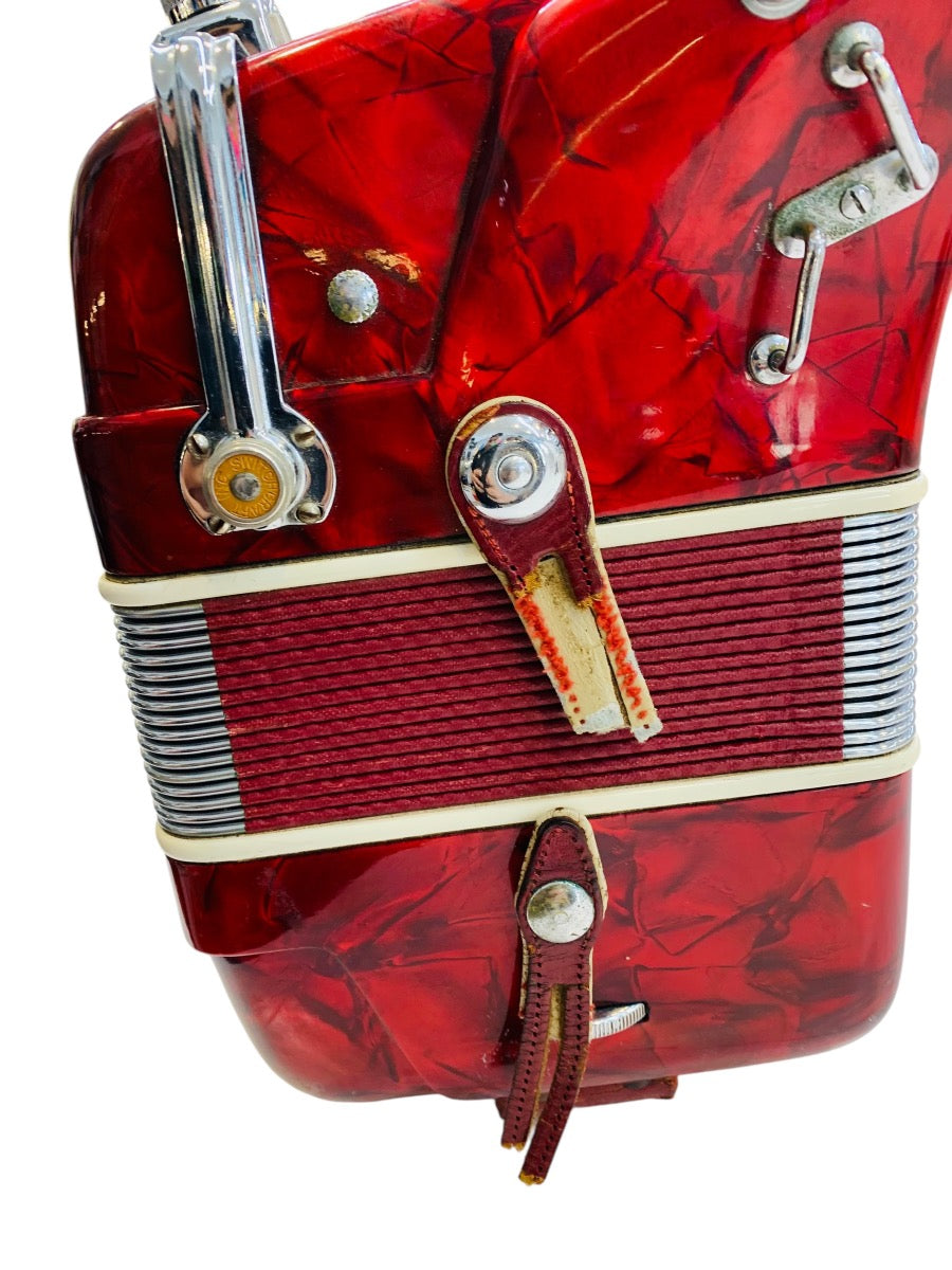 Scandalli 2 Reed Student Accordion L804/146 - Red (PLEASE READ)
