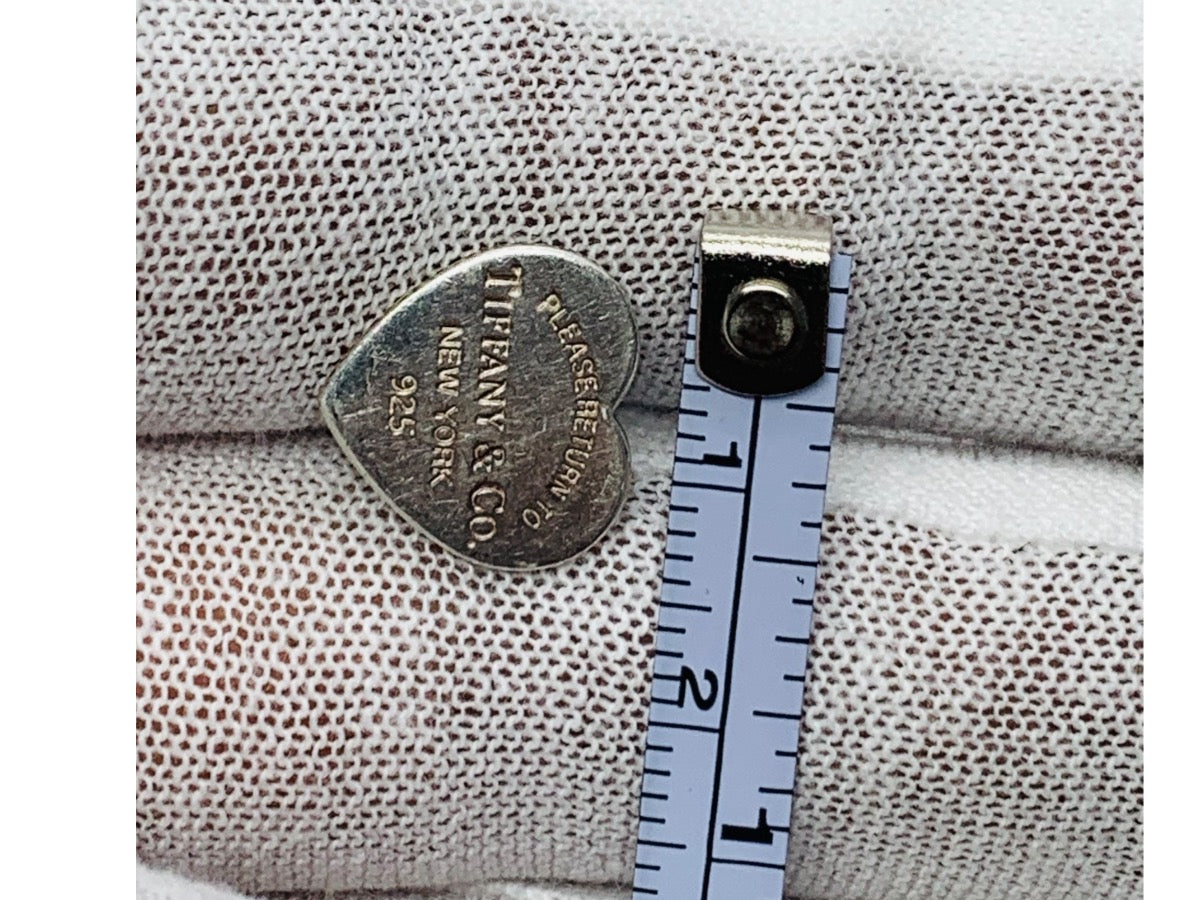 Tiffany & Co .925 Return To Tiffany Heart Stud Earrings 2.9 Grams