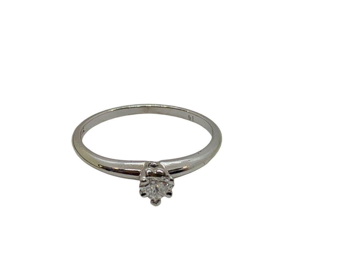 14K White Gold Lady's Promise Heart Diamond Ring .10 CTW | 1.8g | Size 6