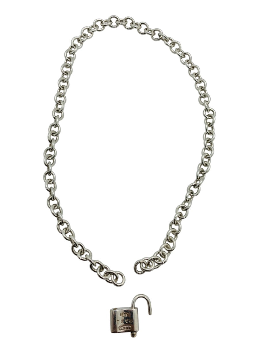 Tiffany & Co 1837 Padlock Rolo Chain Necklace In Sterling Silver 16"