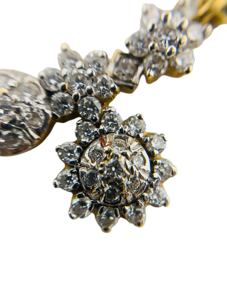 22K Yellow Gold Indian Mangalsutra Diamond Bead Necklace 1.5 CTW | 12 Gr | 17" length