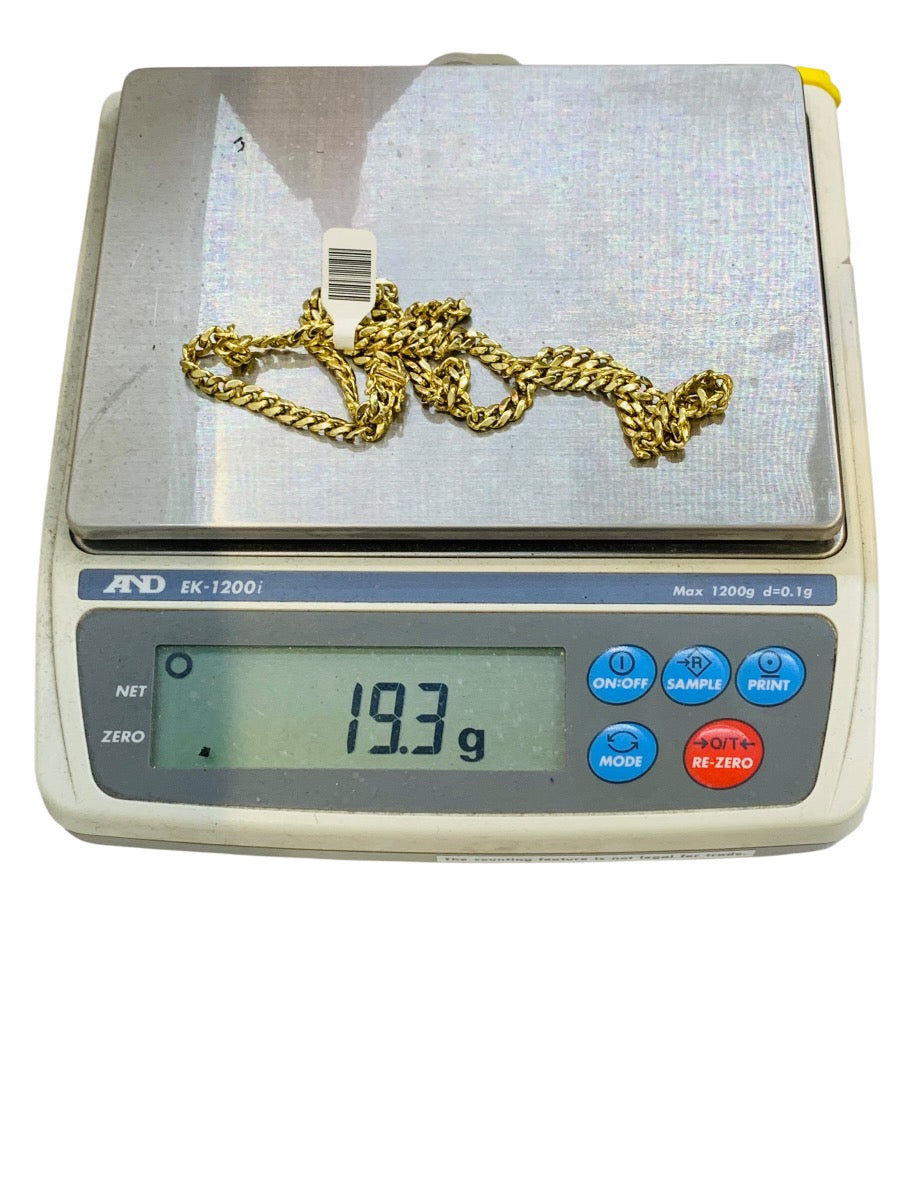 14K Yellow Gold Curb Chain | Size 23 | 19.3g