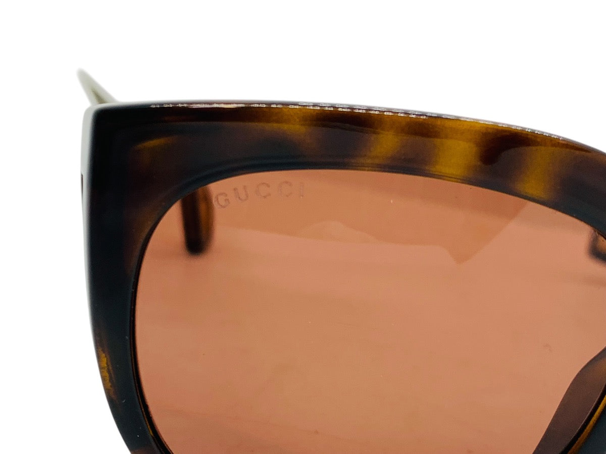 Gucci GG0468S Havana Brown Lady's Sunglasses 57-19 140 W/ Case Made In Italy