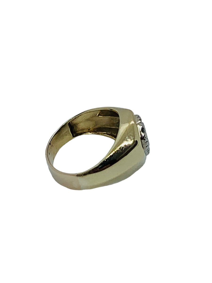 14K Yellow Gold Gentleman's Diamond Ring 5.7 Grams |.39 CTW | Size 9