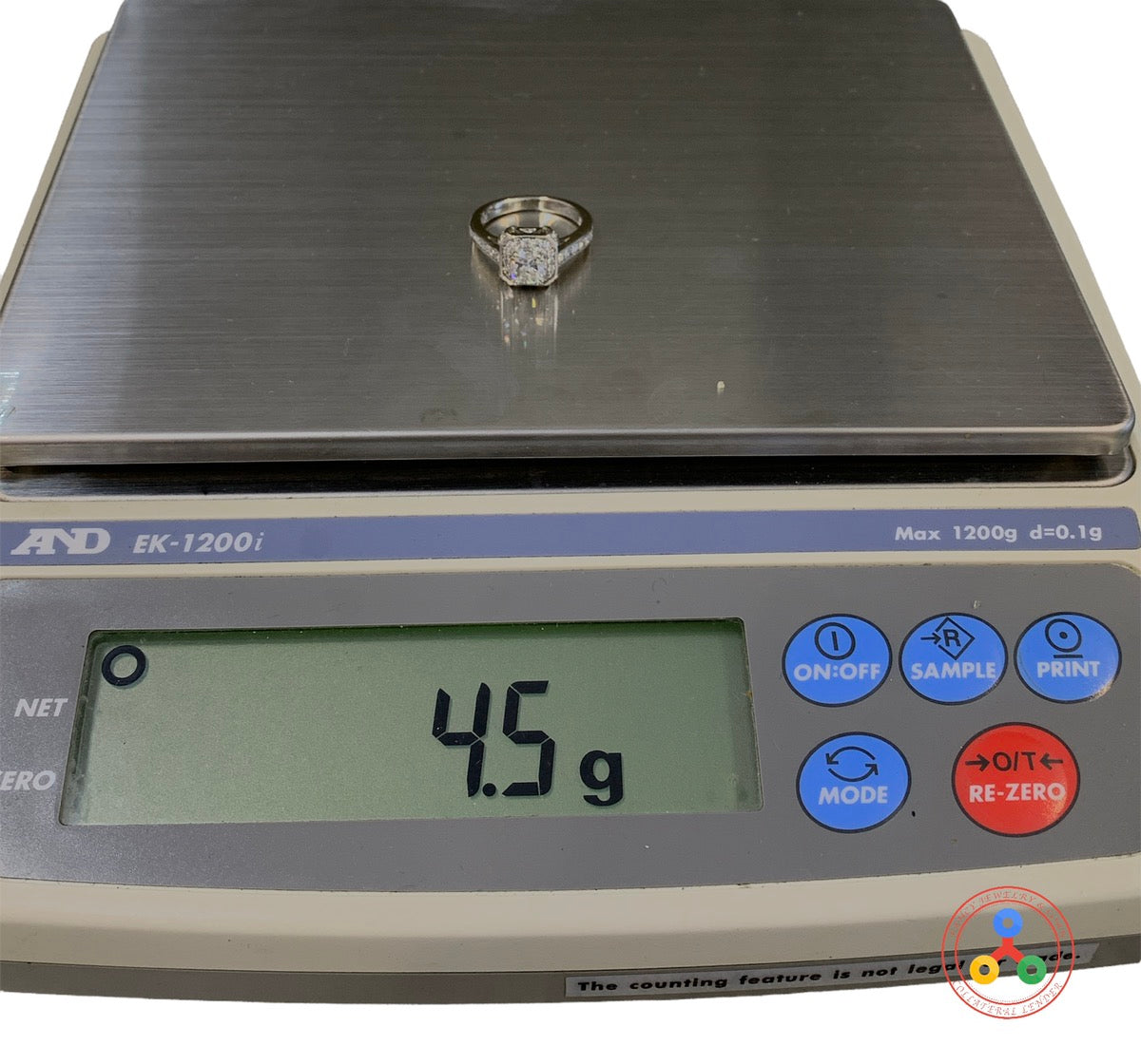 14K White Gold Women's Engagement Diamond Ring (1.18 CTW) 4.5G Size 6