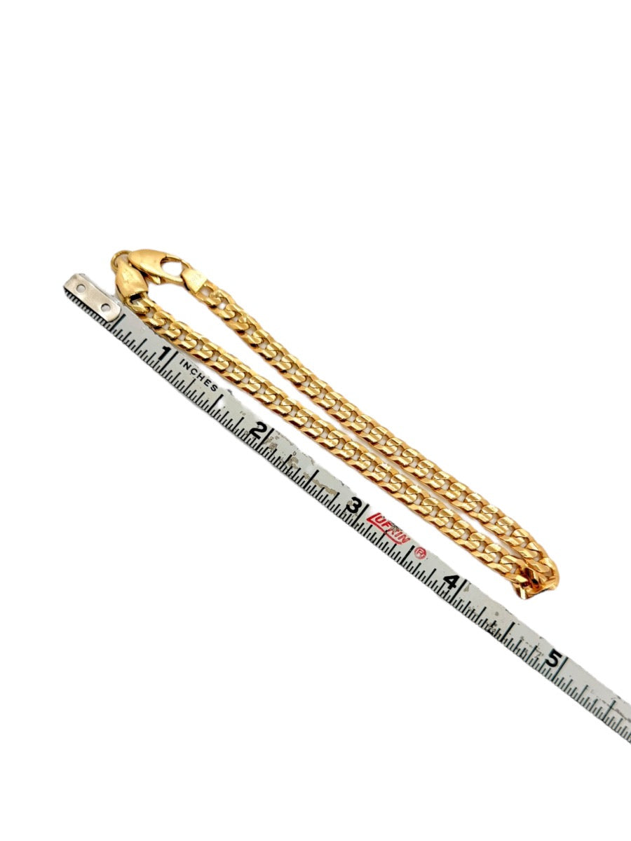 14K Yellow Gold Curb Bracelet - 8" in. Length - 5mm Width - 15.3g