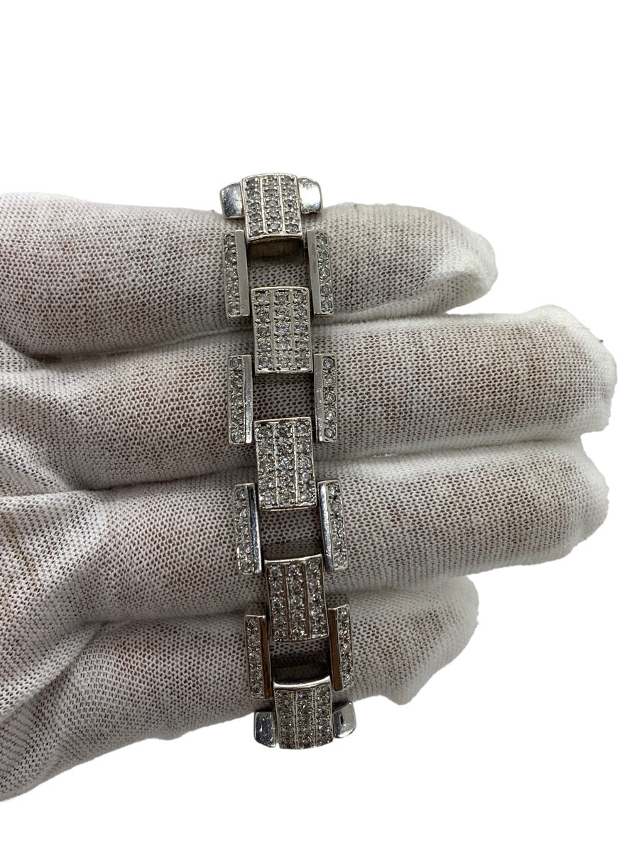 14K White Gold Diamond Link Bracelet 2.75 CTW/ 69 Gr/ 8"