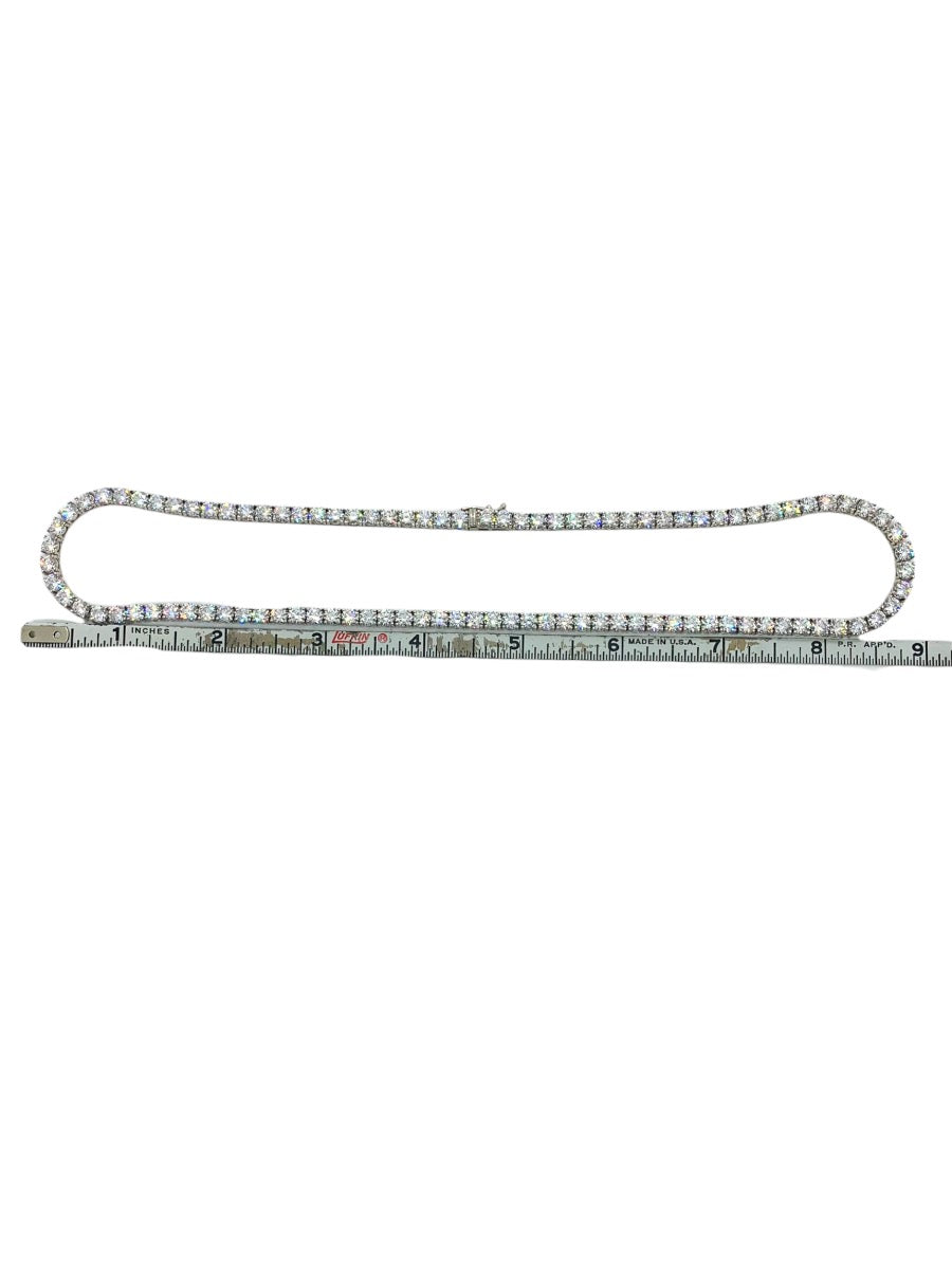 14K White Gold 18" Tennis Chain 102 Lab Grown Dias | 30.60CTW | 39.3g