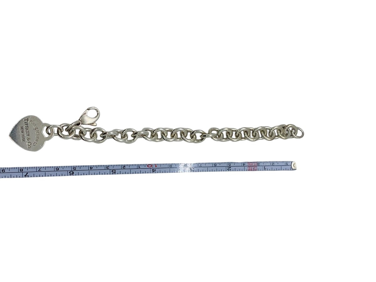 Tiffany & Co .925 Return To Tiffany Heart Charm Bracelet Size 7" \ 35g