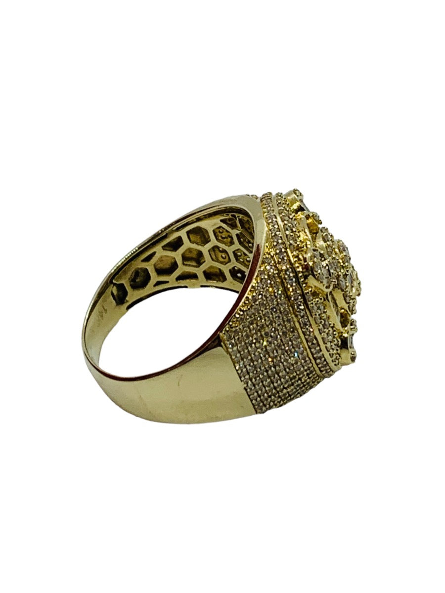 14K Yellow Gold Gentleman's Diamond Ring 9.5 Grams | 4.31 CTW |