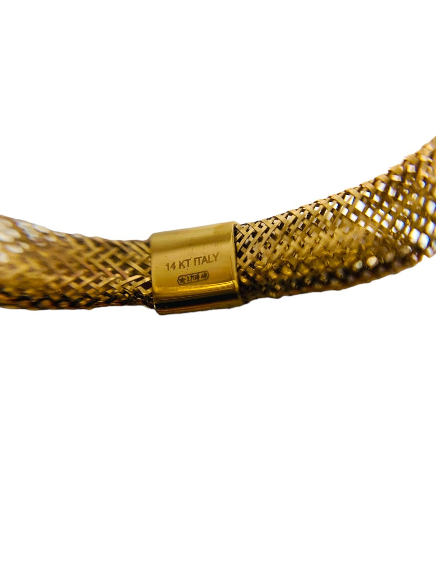 14K Yellow Gold Lady's Mesh Ring | 0.5 Grams | Size 7.5