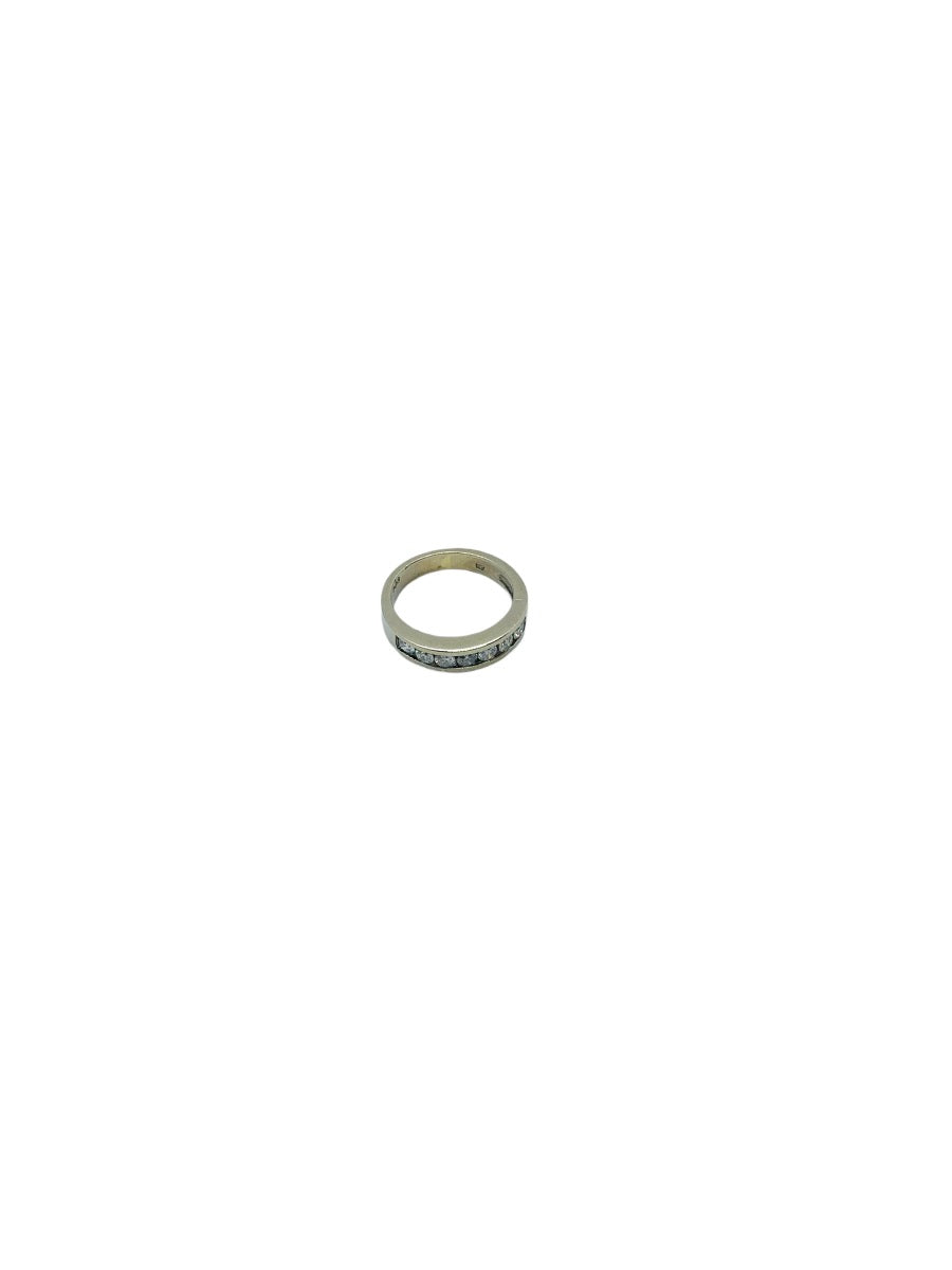14K White Gold Lady's Ring | 8 Diamonds | 0.80 CTW |4.8 Grams|Size 6.5