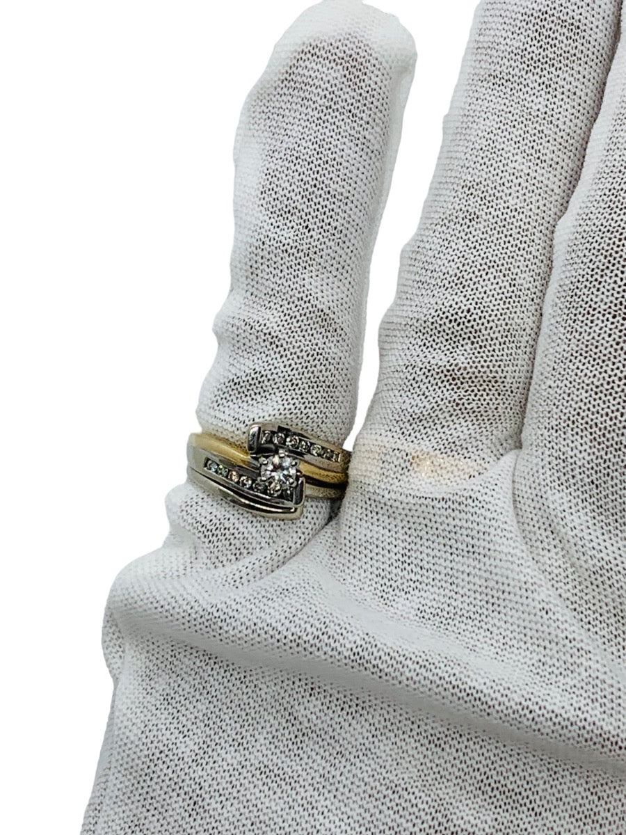 14K 2-Tone His & Hers Wedding Diamond Set 17 Grams Collectively