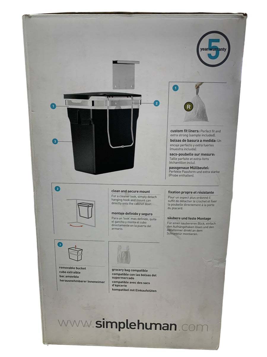 Simplehuman 10L Trash Can 11.7" x 8.9" x 14.3" (LOCAL ONLY)