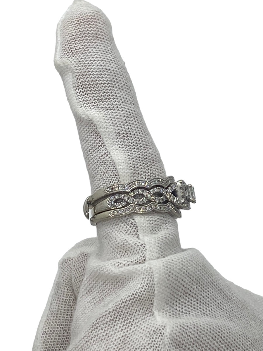 14K White Gold Lady's 3Set Engagement Diamond Ring 1.47 CTW Size 8.5