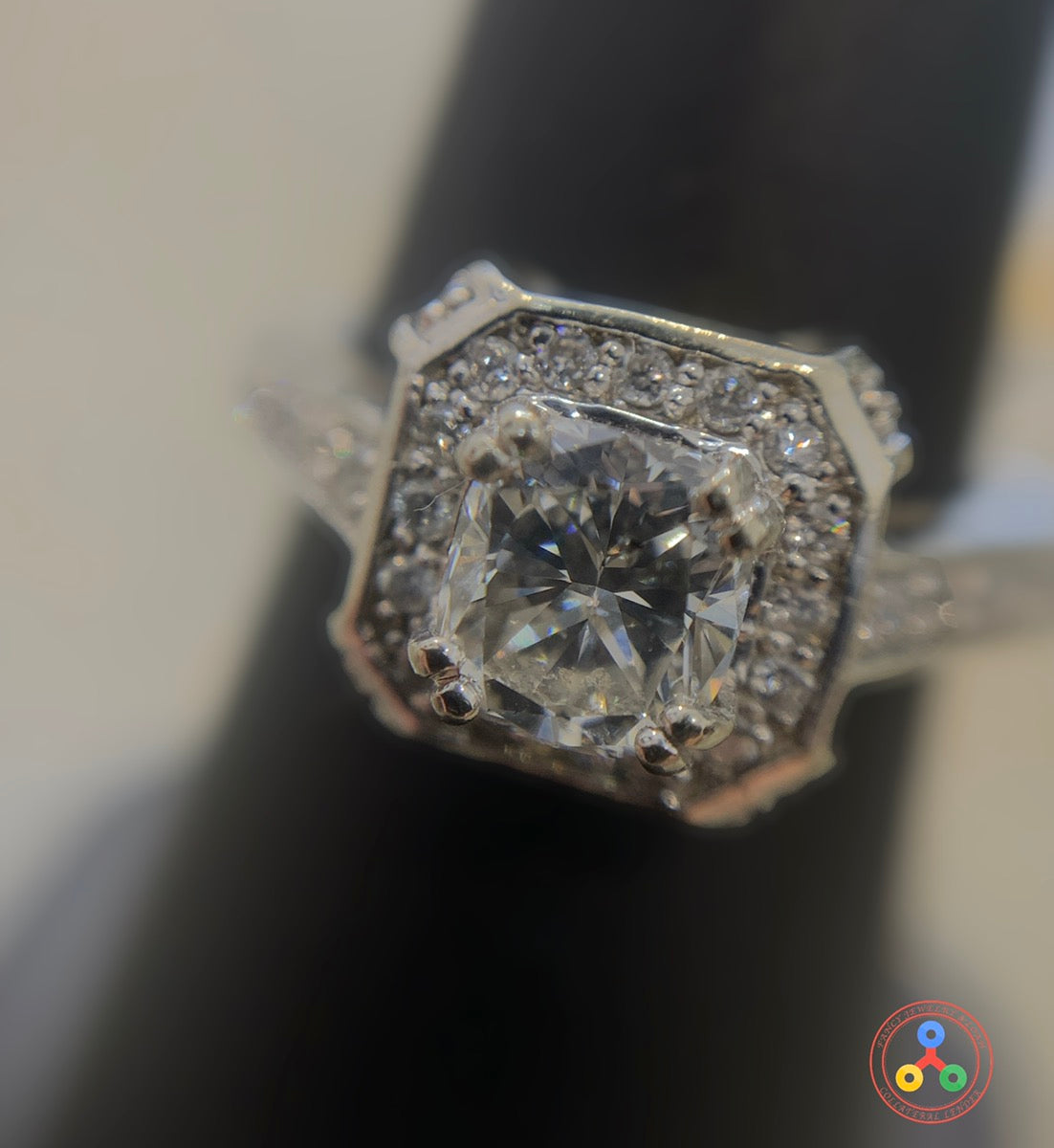 14K White Gold Women's Engagement Diamond Ring (1.18 CTW) 4.5G Size 6