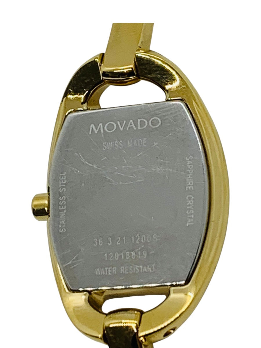 Movado Miri Ladies Diamond Gold Tone Quartz Watch Mother Of Pearl