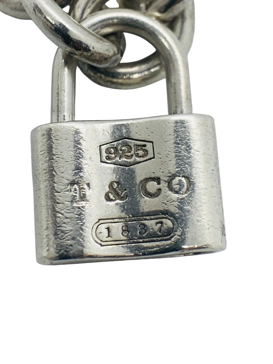 Tiffany & Co 1837 Padlock Rolo Chain Bracelet In Sterling Silver 7"