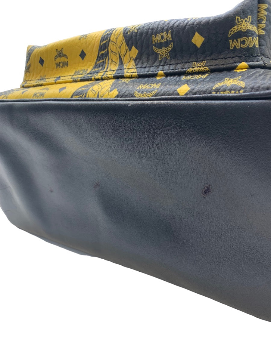 MCM Baroque Print Backpack in Viestos Yellow/Black