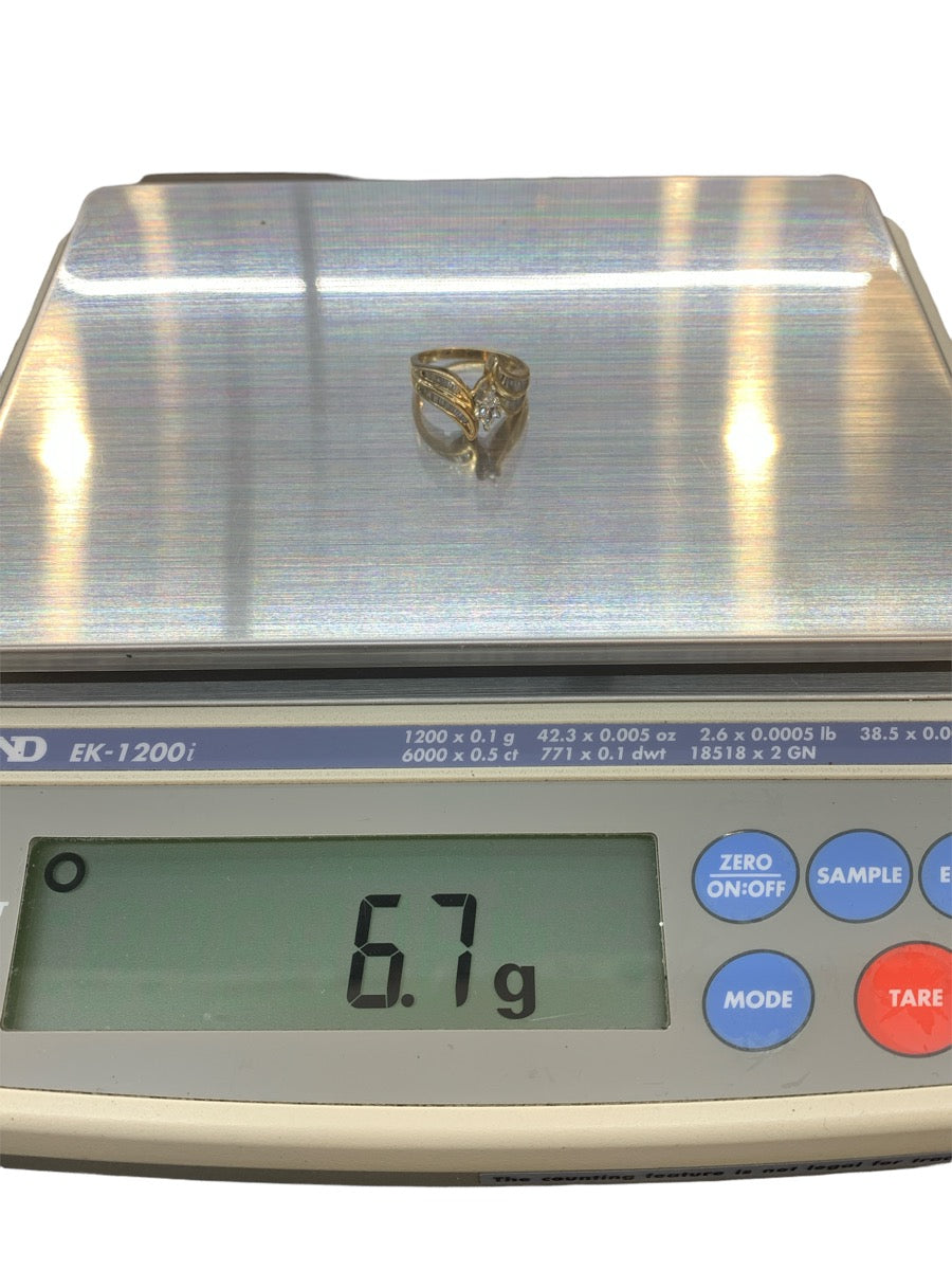 14K Yellow Gold Women's Diamond Ring (0.37CTW) 6.7g Size 7