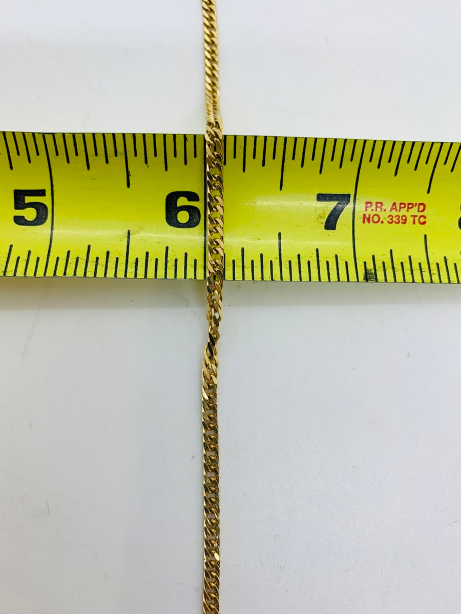 18K Yellow Gold Curb Chain | Size 19 | 13.2g