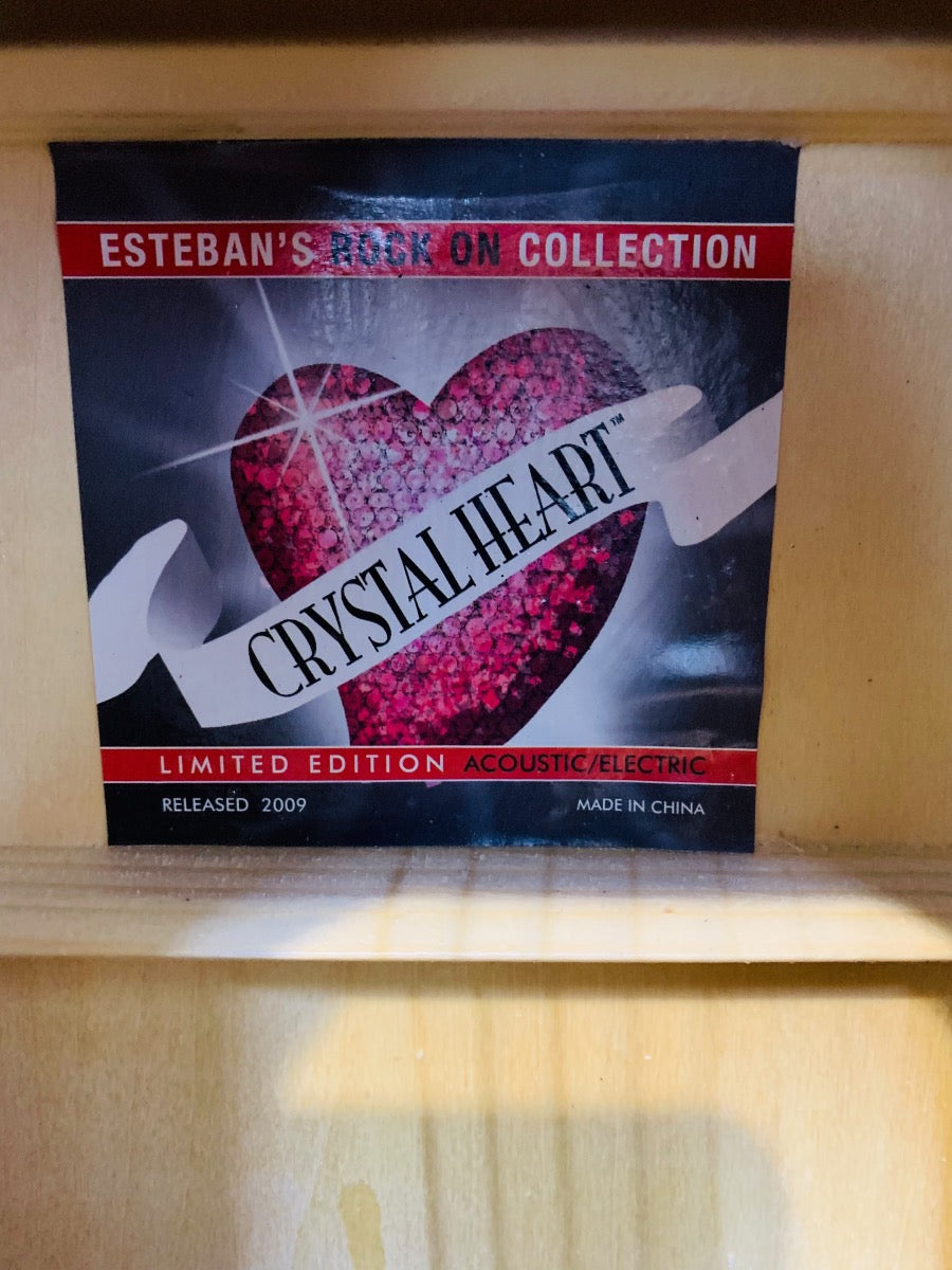 Esteban Crystal Heart "Rock-On" Limited Edition Acoustic/Electric Guitar