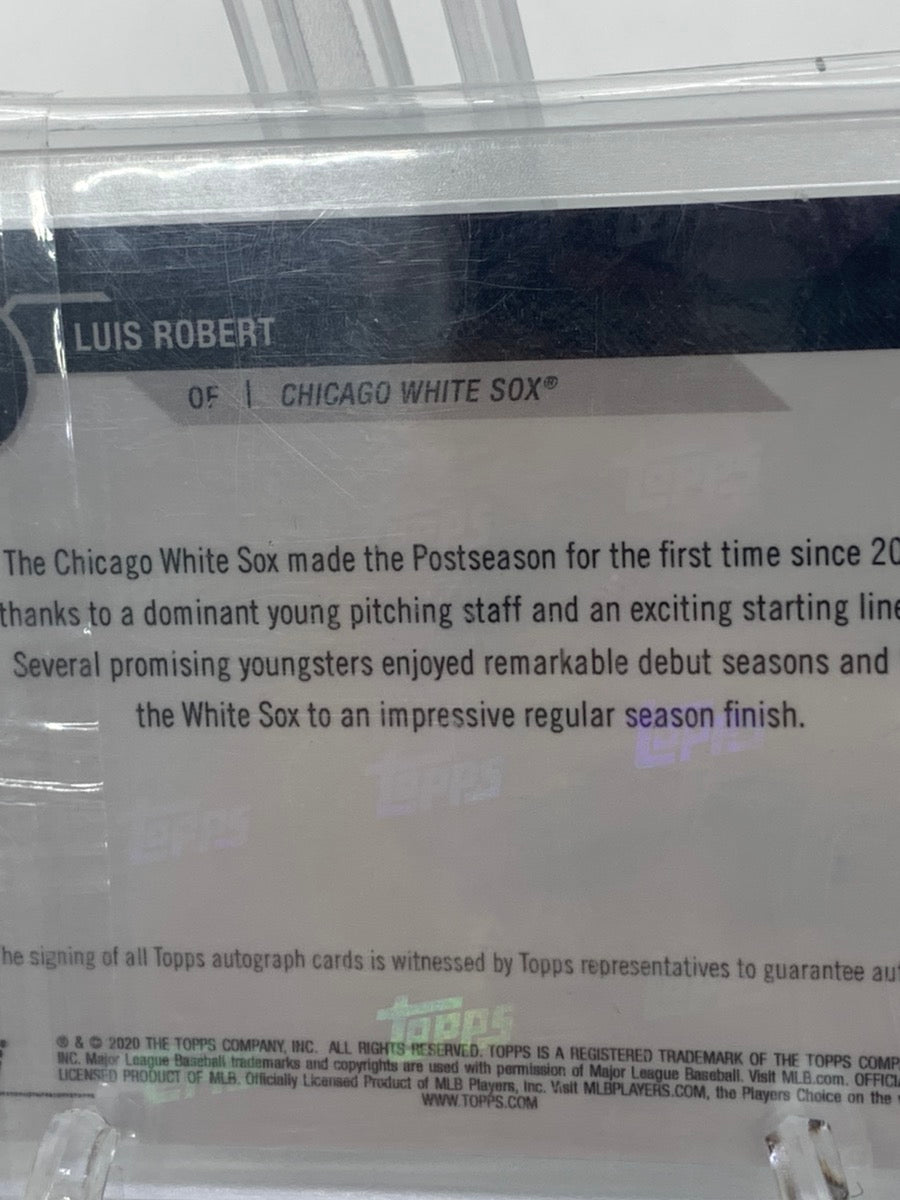 2020 Topps Now Postseason Luis Robert White Sox Wild Card Auto PS-20A