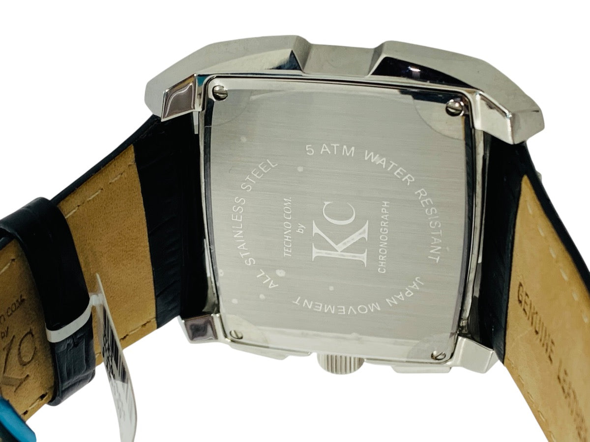 Men's Techno Com KC 46mm Wei Genuine 12 Diamonds Stainless Steel Watch
