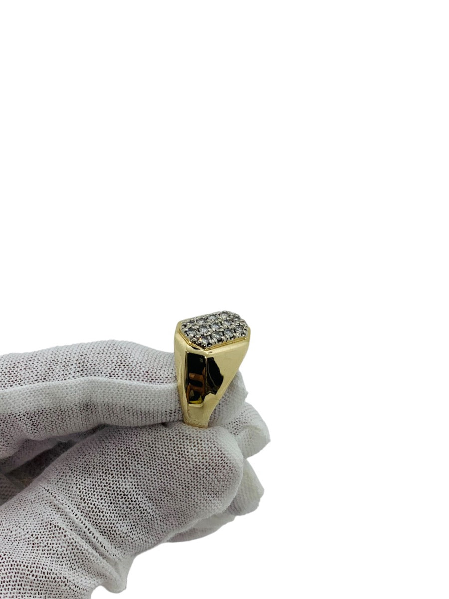 14K Yellow Gold Gentleman's Diamond Ring 5.7 Grams |.39 CTW | Size 9