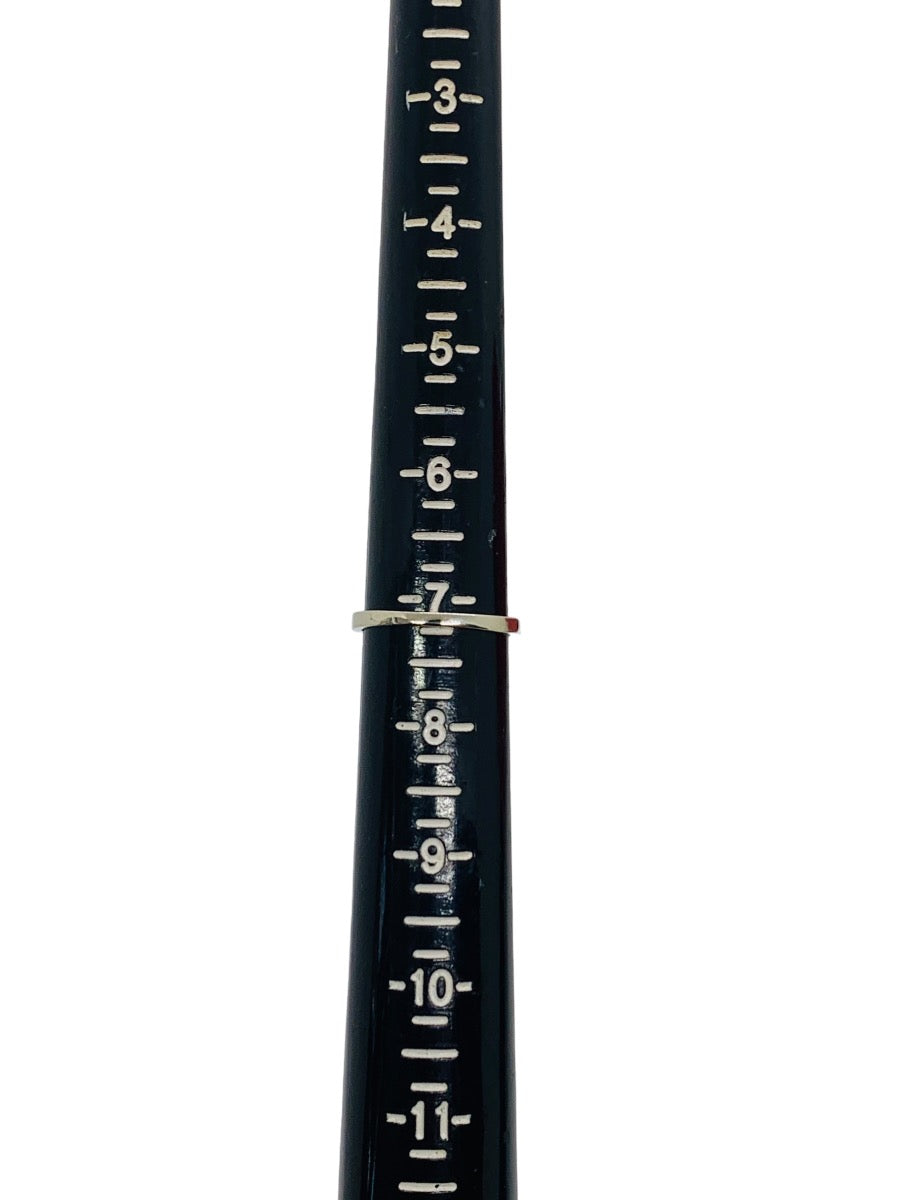 10K White Gold Diamond & Topaz Lady's Ring Size 7 | 2.7 Grams