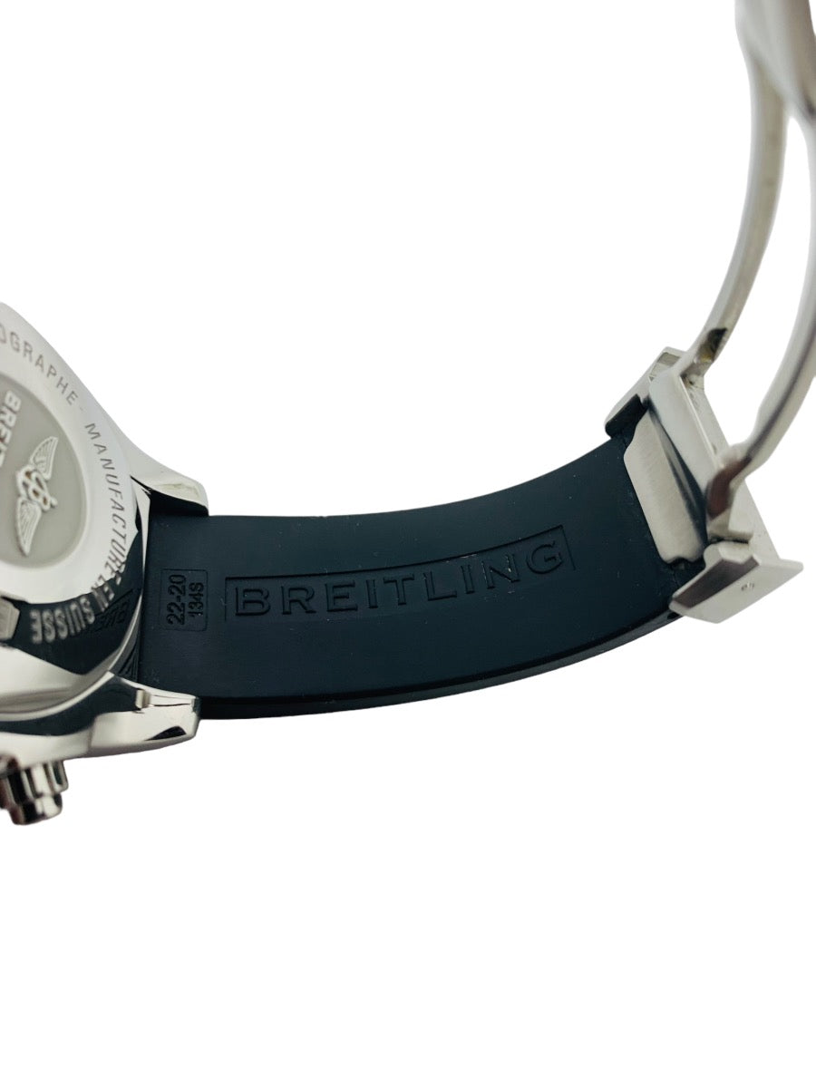 Breitling Chronomat 44 Black Dial Stainless Steel Case/ Rubber Bracelet AB0110
