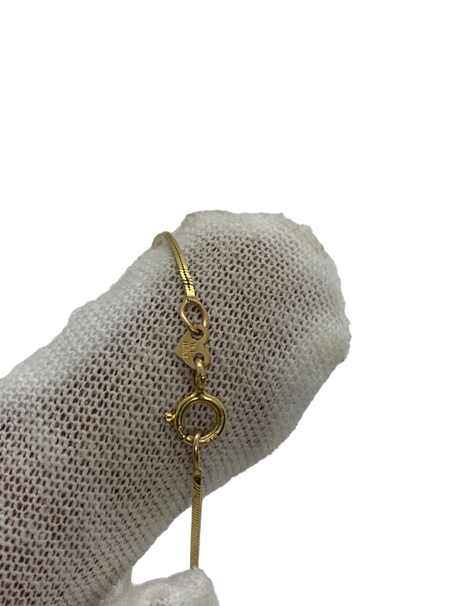 14K Yellow Gold Pear Diamond Necklace .70 CTW - 3.5 Gr / 19"
